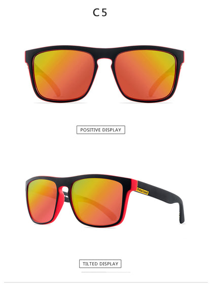 Polarized Men Square Plastic Frame Sunglasses