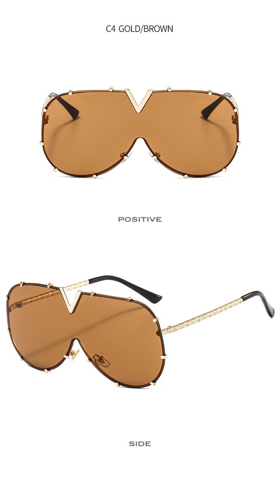 Modern Oversize Vintage Round Sunglasses