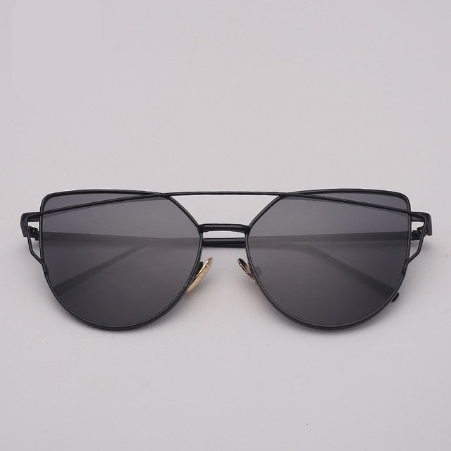 Cat Eye Retro Reflective Sunglasses