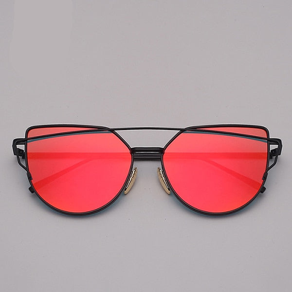 Cat Eye Retro Reflective Sunglasses