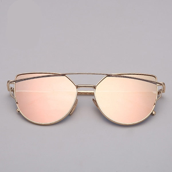 Cat Eye Retro Reflective Sunglasses