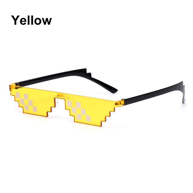 Retro Rimless Pixel Sunglasses