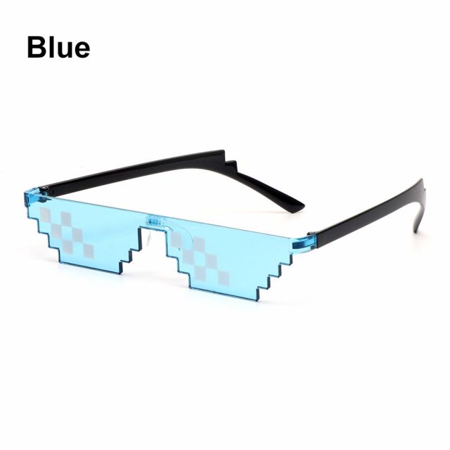 Retro Rimless Pixel Sunglasses