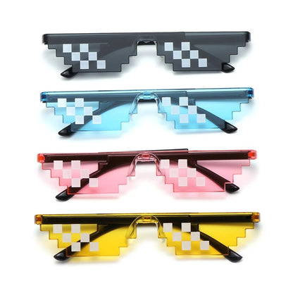 Retro Rimless Pixel Sunglasses