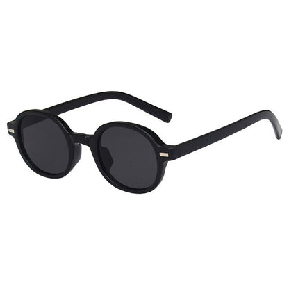 Oval Small Trendy Fashion Plastic Sunglasses