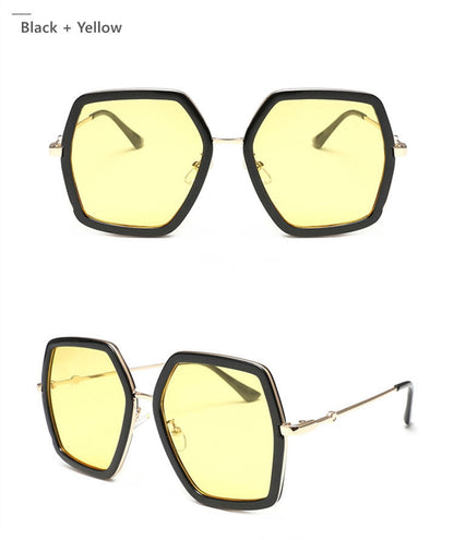 "love on love" Oversize Round Sunglasses