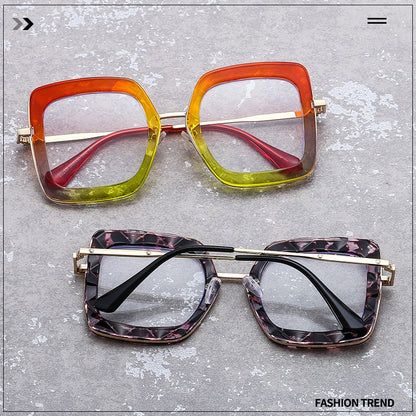 Oversize Square Frame Glasses