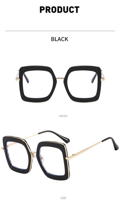 Oversize Square Frame Glasses