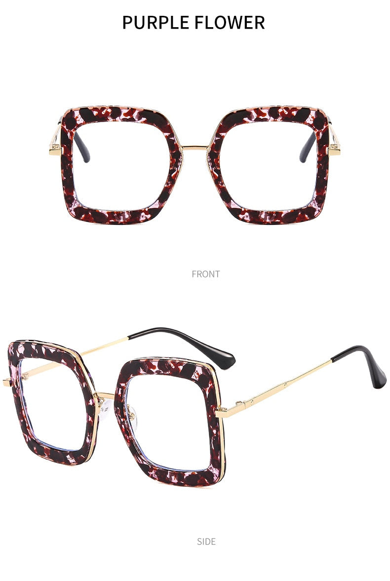 Oversize Square Frame Glasses