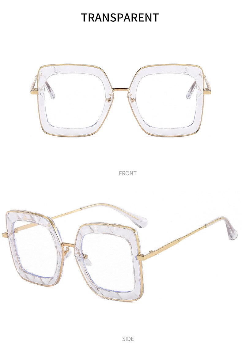 Oversize Square Frame Glasses