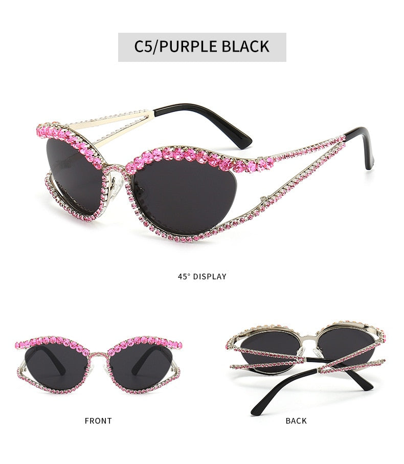 "Irish" Luxury Fashion Rhinestone Sunglasses