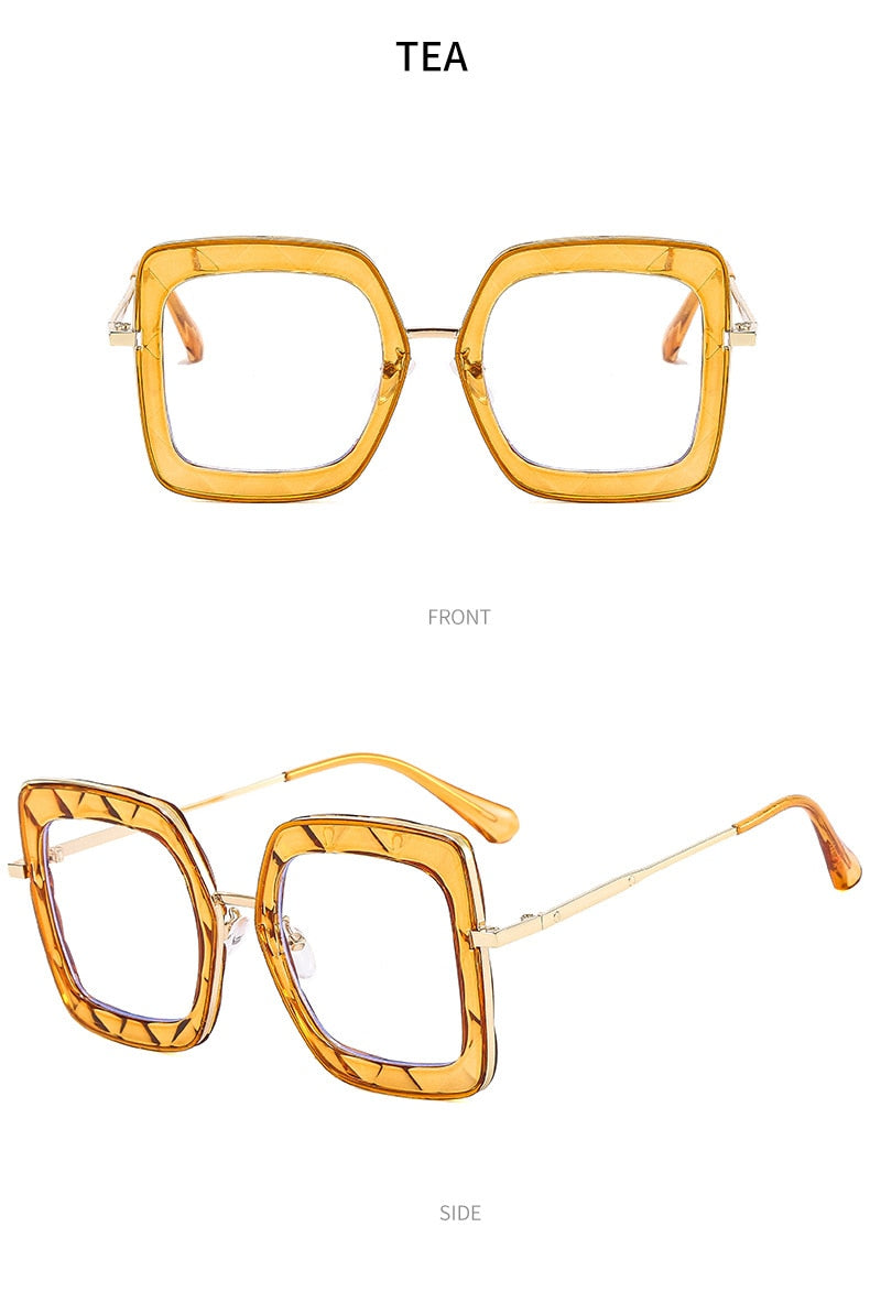 Oversize Square Frame Glasses