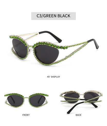 "Irish" Luxury Fashion Rhinestone Sunglasses