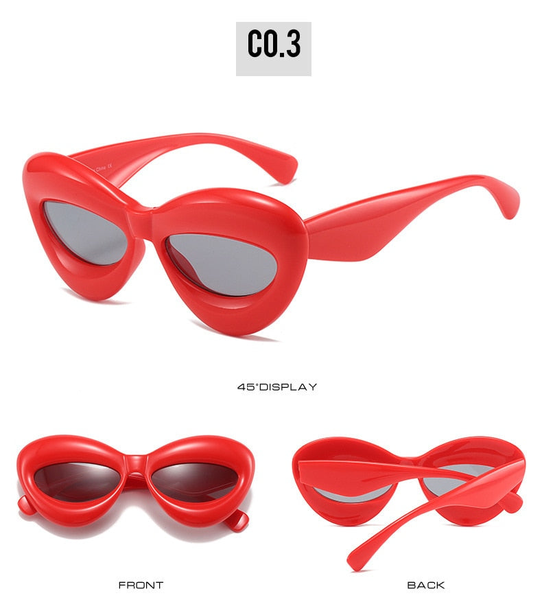 Fashion Cat Eye Plastic Frame Sunglasses