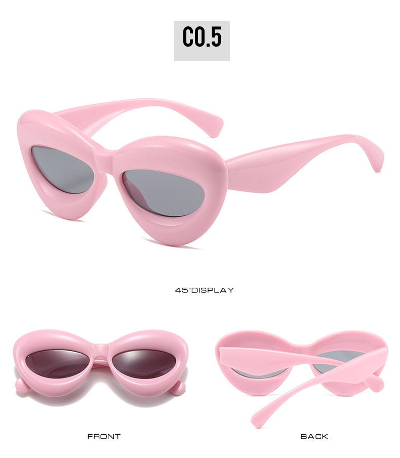 Fashion Cat Eye Plastic Frame Sunglasses