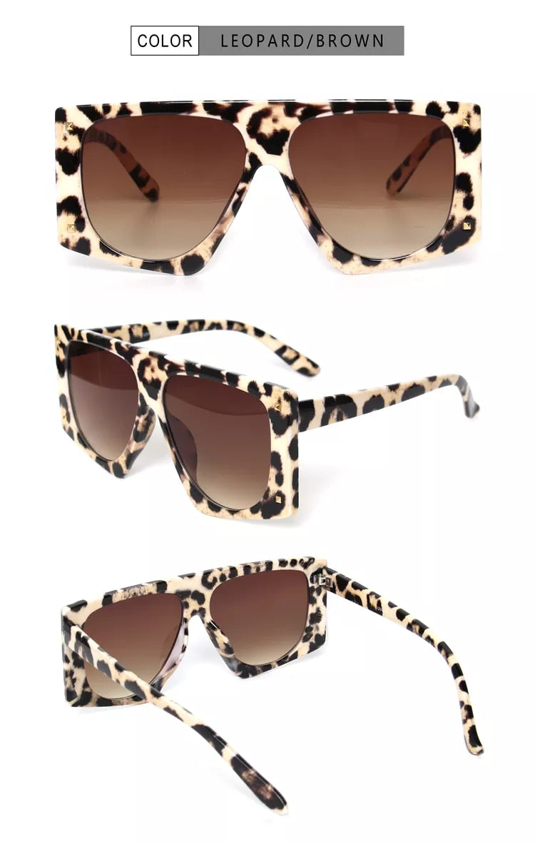 "Vacation" Oversize Square Sunglasses