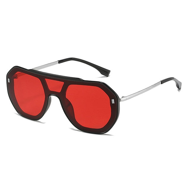 "Super Trouble" Round Plastic Frame Sunglasses