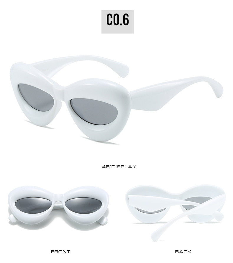 Fashion Cat Eye Plastic Frame Sunglasses