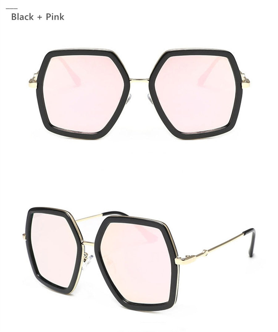 "love on love" Oversize Round Sunglasses