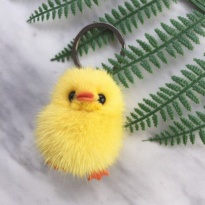 Yellow Duck Plush Toys Keychain