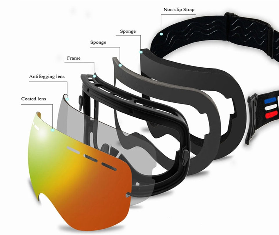 Double Layers Anti-Fog Ski Goggles