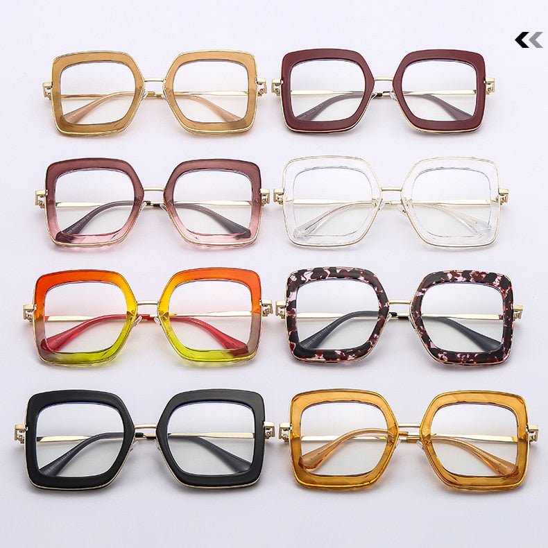 Oversize Square Frame Glasses