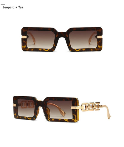 "Lindsay" Rectangle Fashion Glam Sunglasses