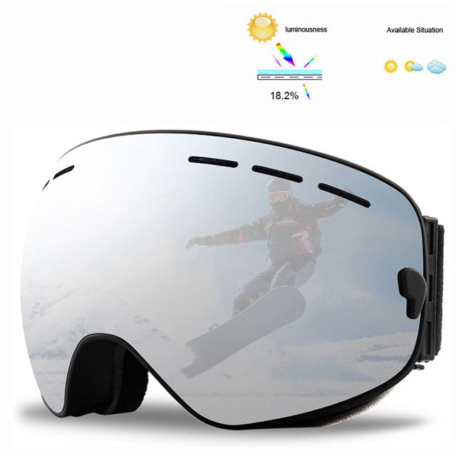 Double Layers Anti-Fog Ski Goggles