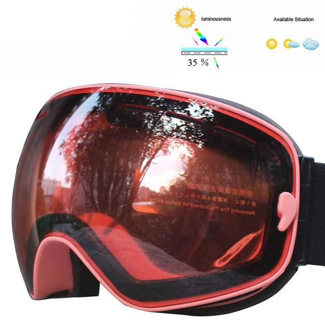 Double Layers Anti-Fog Ski Goggles