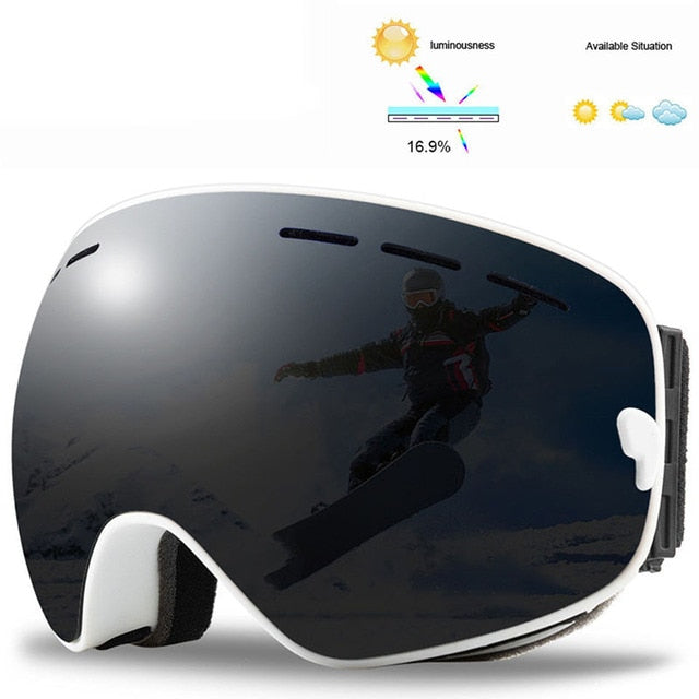 Double Layers Anti-Fog Ski Goggles