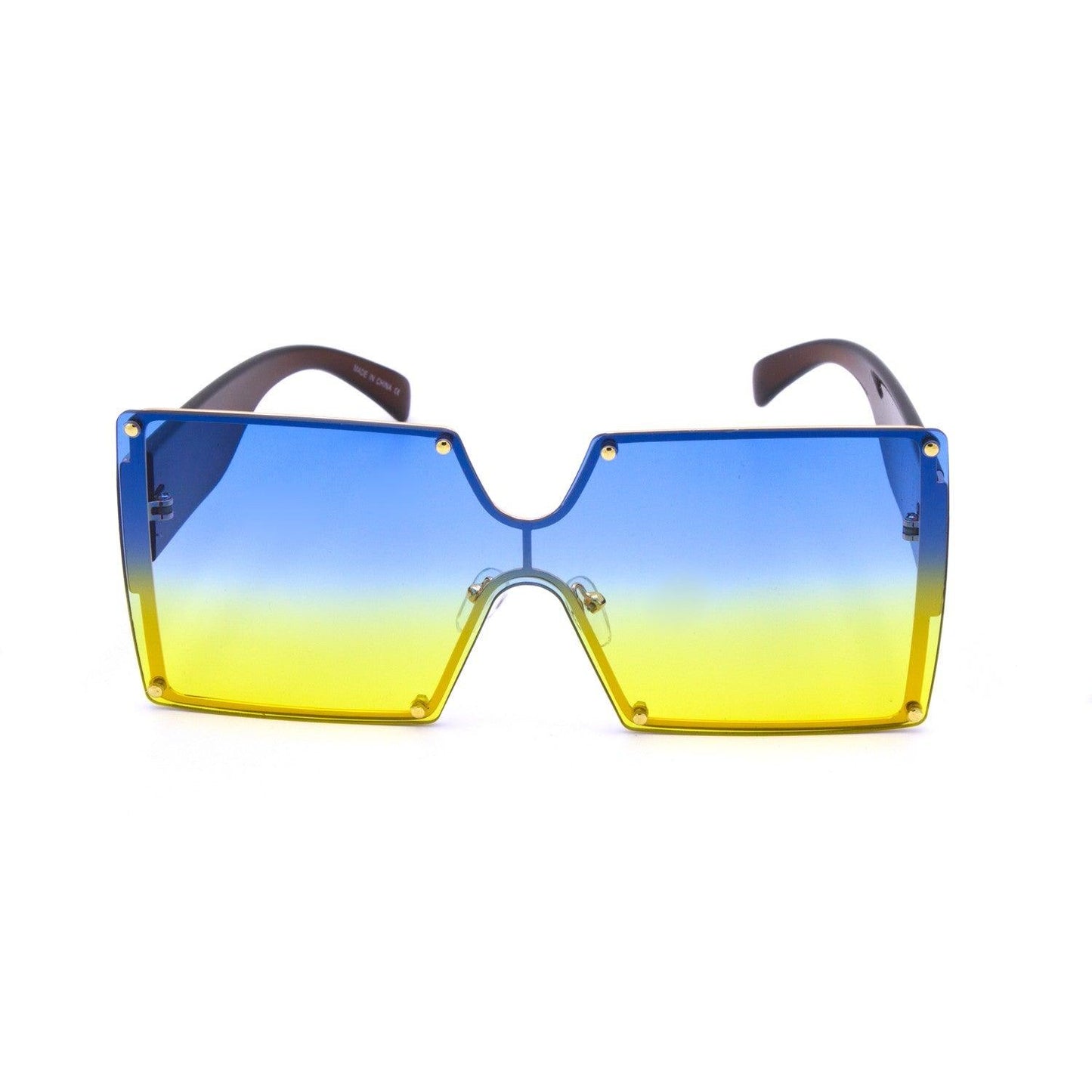 "Hot Shot" Square Metal Frame Sunglasses - Weekend Shade Sunglasses