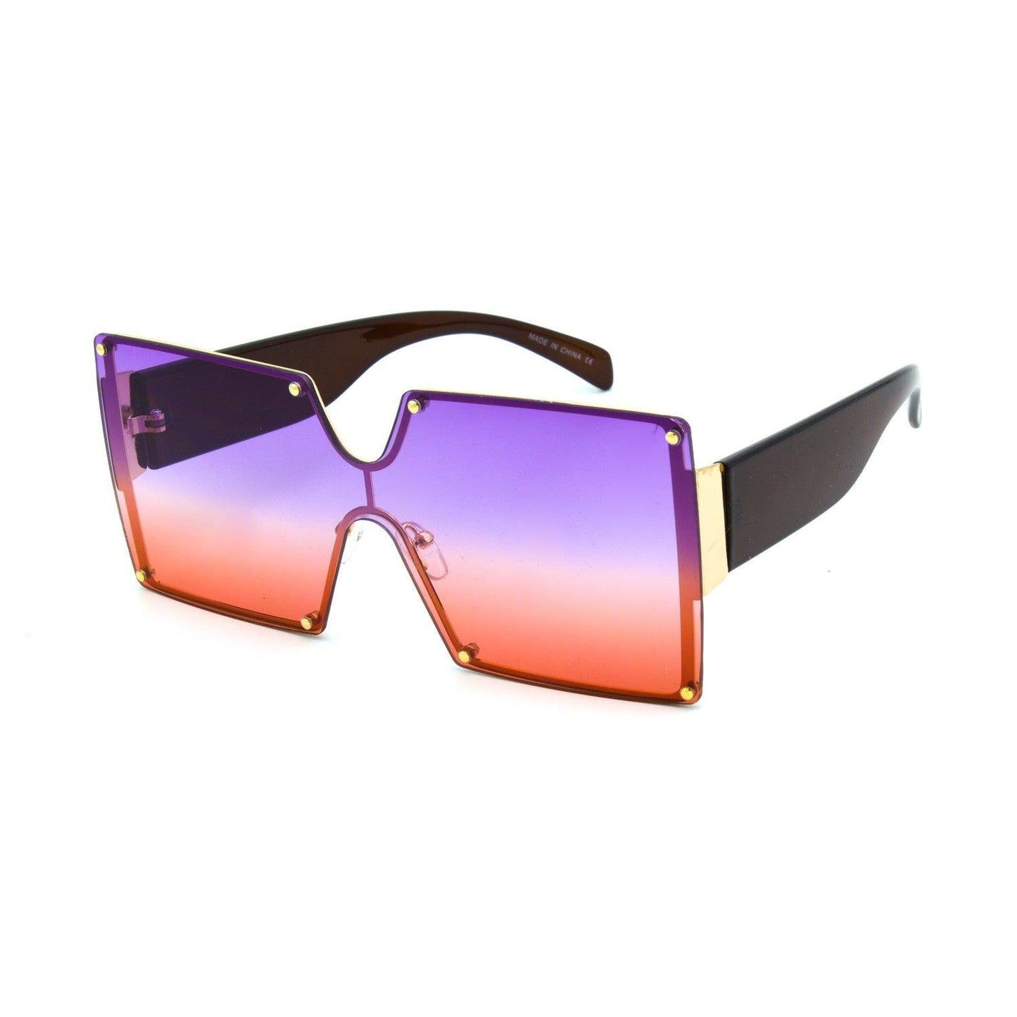 "Hot Shot" Square Metal Frame Sunglasses - Weekend Shade Sunglasses