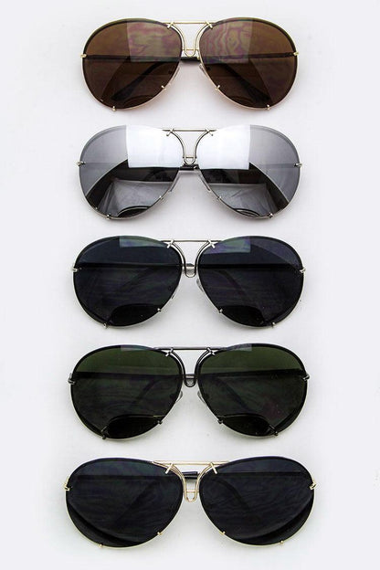 Rimeless Aviator Sunglasses - Weekend Shade Sunglasses