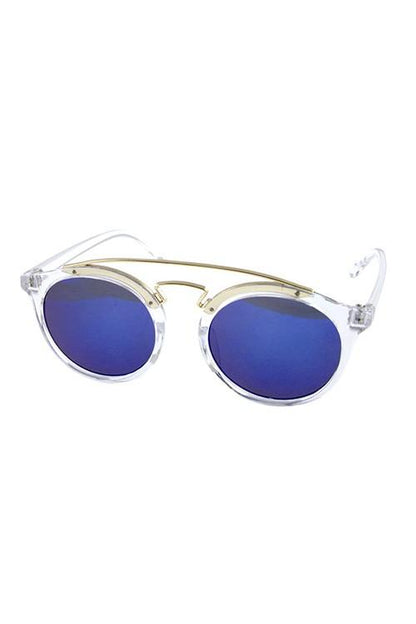 Round Reflective Sunglasses - Weekend Shade Sunglasses