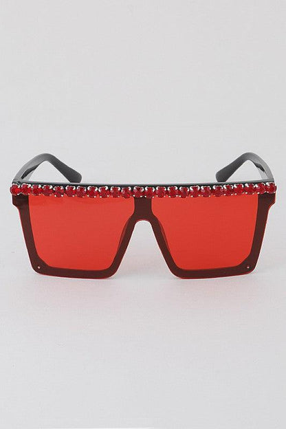 Iconic Rhinestone Brow Bar Sunglasses - Weekend Shade Sunglasses