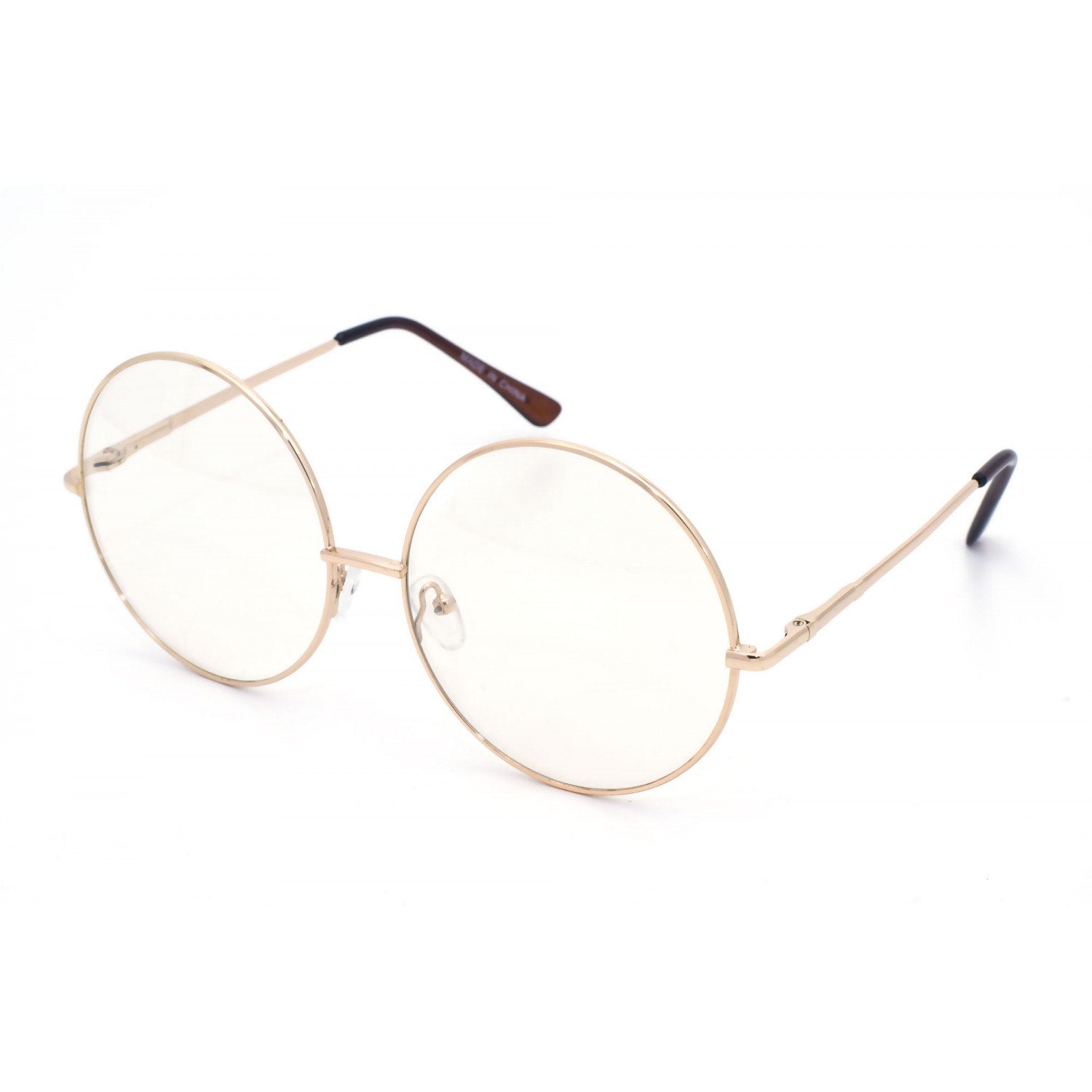 Metal Round Glasses with Clear Lens - Weekend Shade Sunglasses