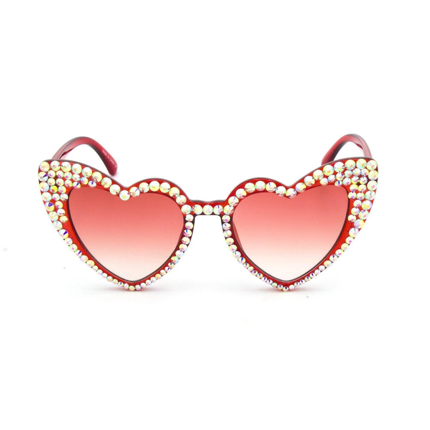 "PRISTY"Heart Shape Plastic Sunglasses - Weekend Shade Sunglasses