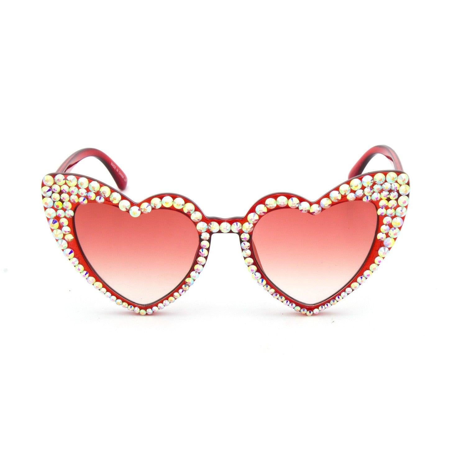 "PRISTY"Heart Shape Plastic Sunglasses - Weekend Shade Sunglasses