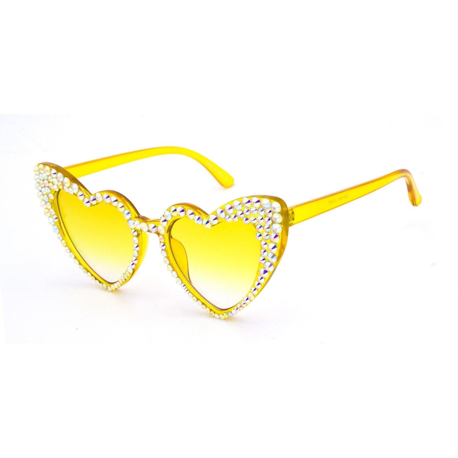 "PRISTY"Heart Shape Plastic Sunglasses - Weekend Shade Sunglasses