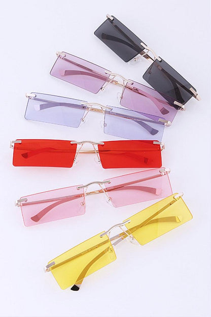 Retro Skinny Square Sunglasses - Weekend Shade Sunglasses