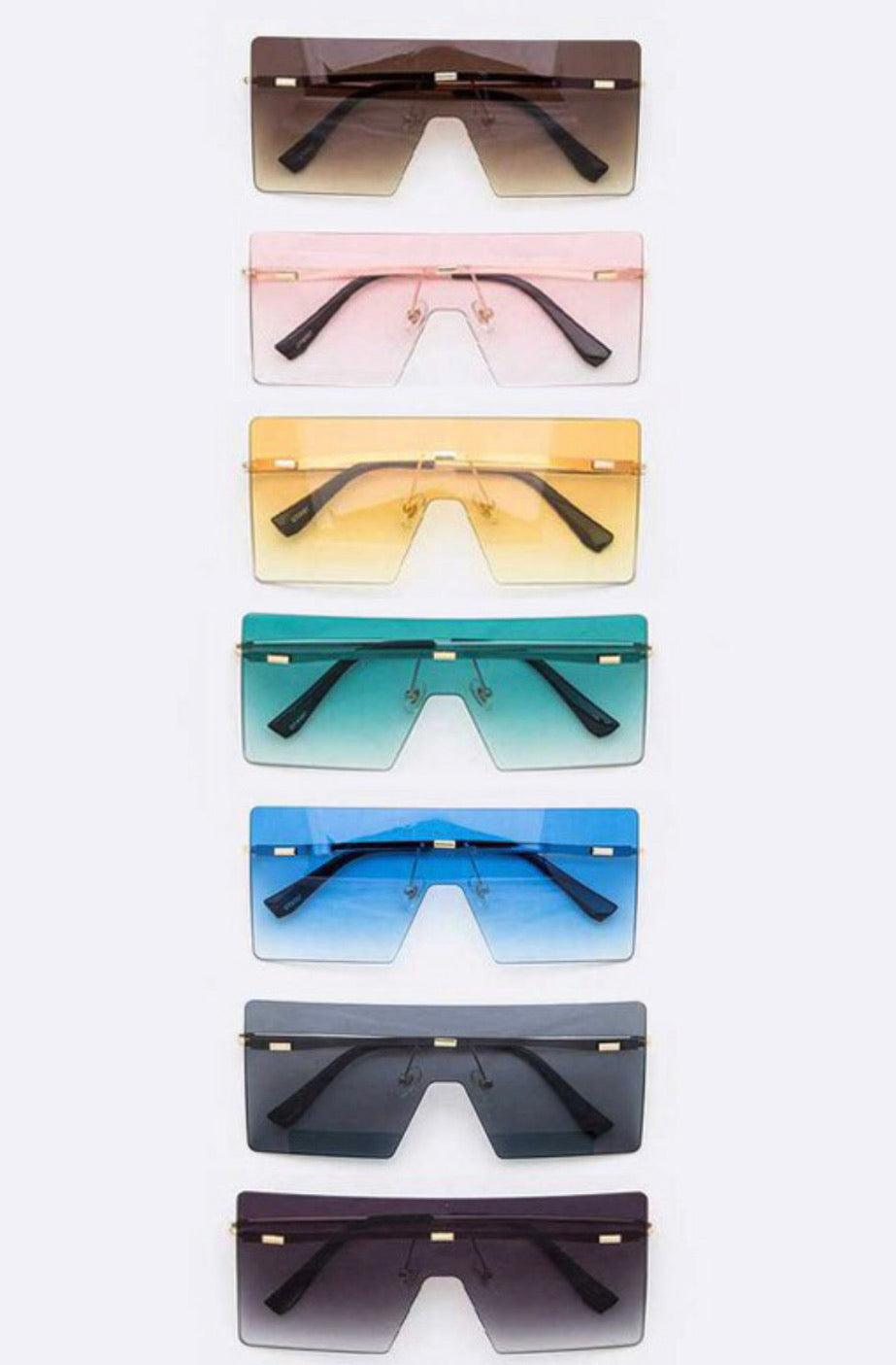 Fashion Shield Square Sunglassss - Weekend Shade Sunglasses