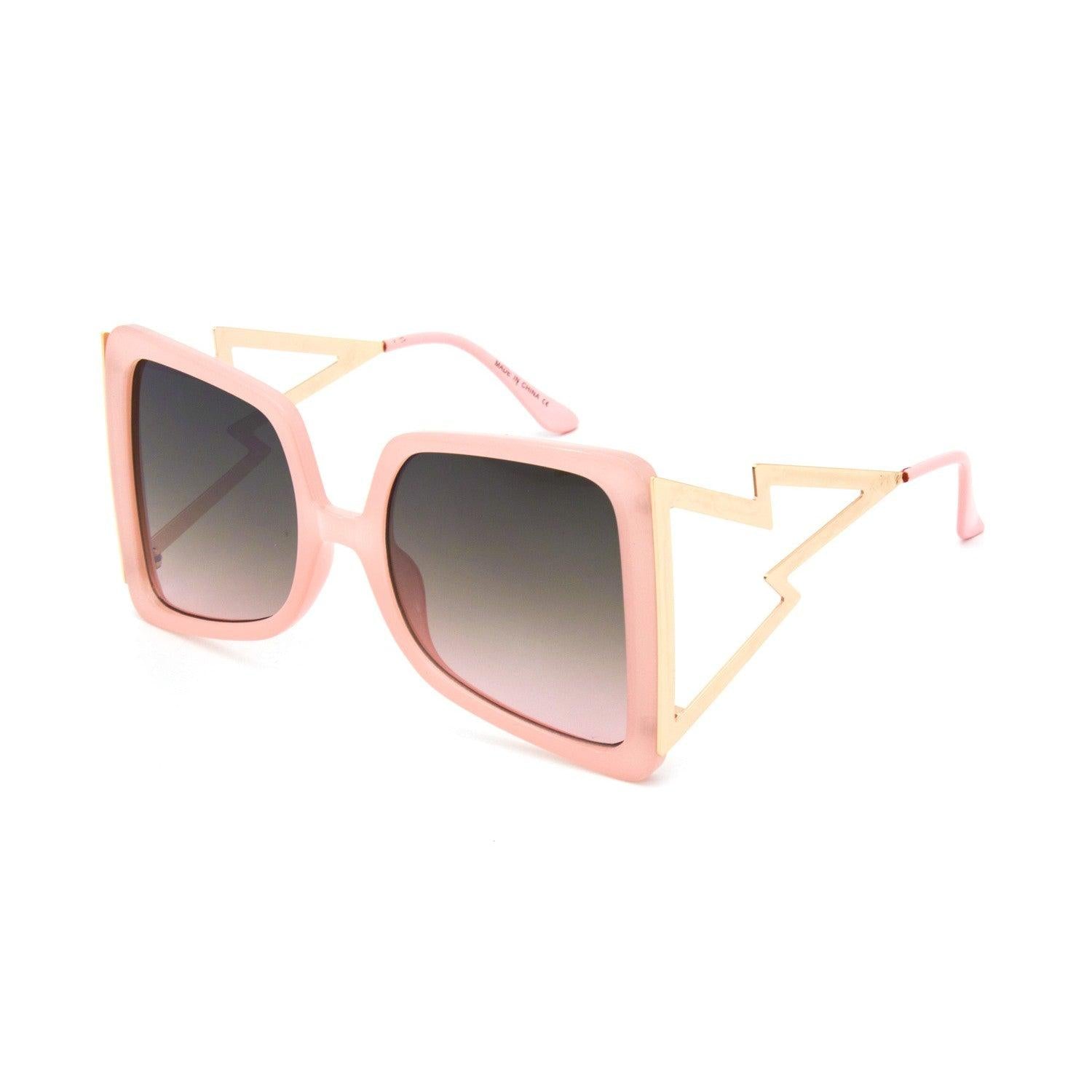 "Lightening" Oversize Square Metal Frames - Weekend Shade Sunglasses