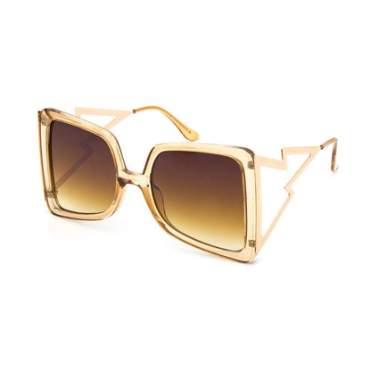 "Lightening" Oversize Square Metal Frames - Weekend Shade Sunglasses