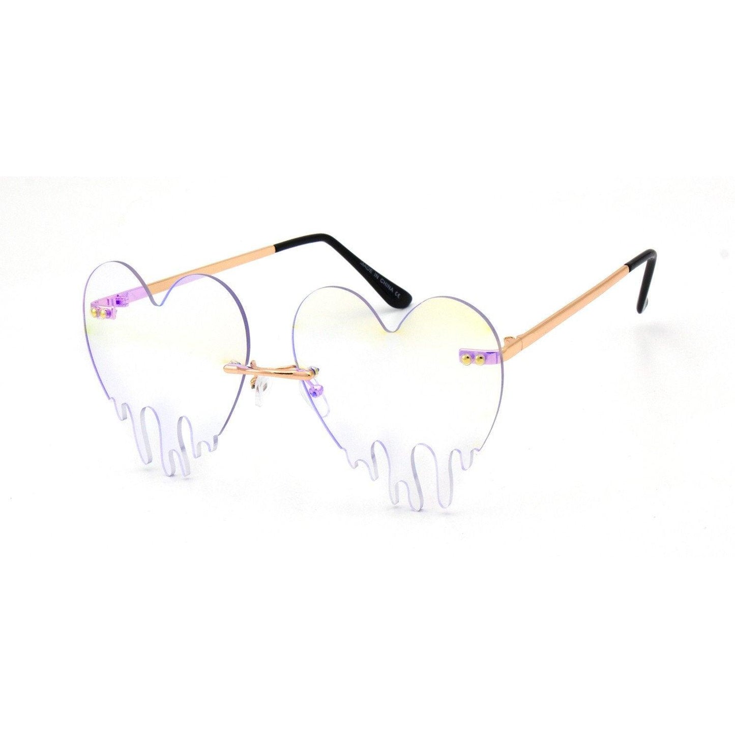 "Melting Heart" Plastic Sunglasses - Weekend Shade Sunglasses