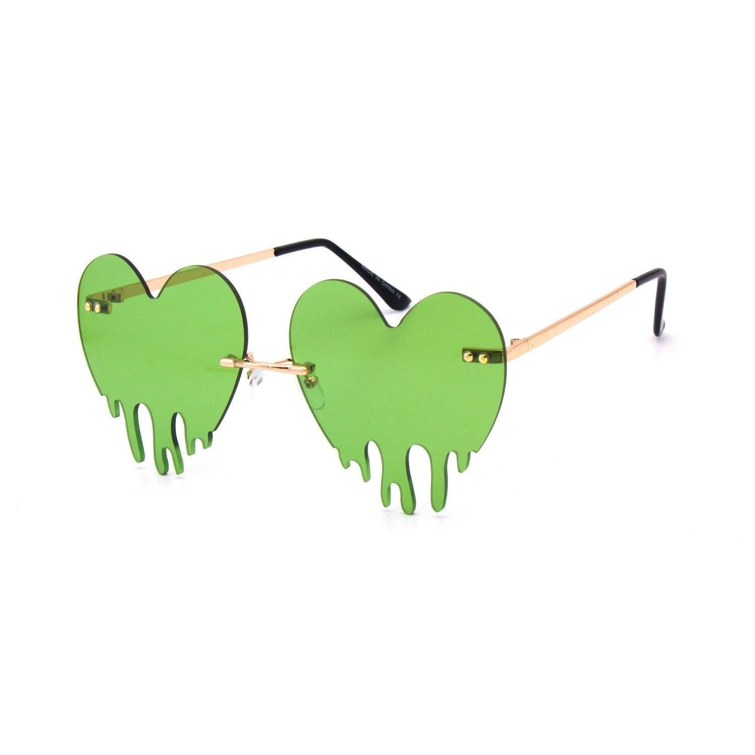 "Melting Heart" Plastic Sunglasses - Weekend Shade Sunglasses