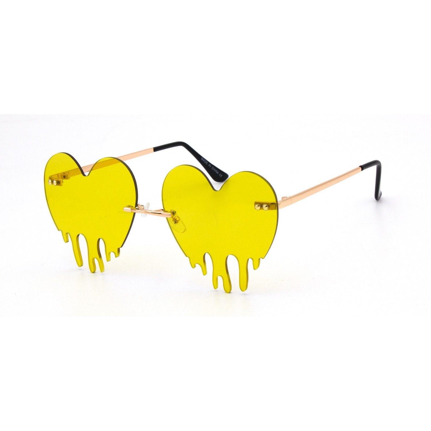 "Melting Heart" Plastic Sunglasses - Weekend Shade Sunglasses