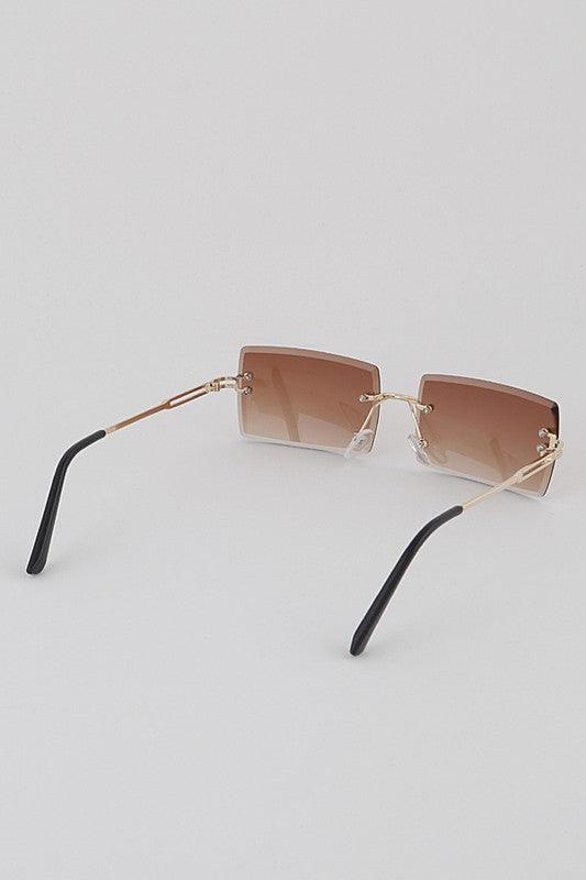 "Cameo" Rimless Square Frames - Weekend Shade Sunglasses