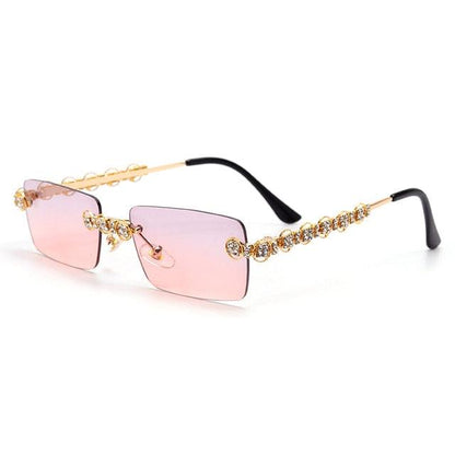 Rimless Diamond Sunglasses - Weekend Shade Sunglasses