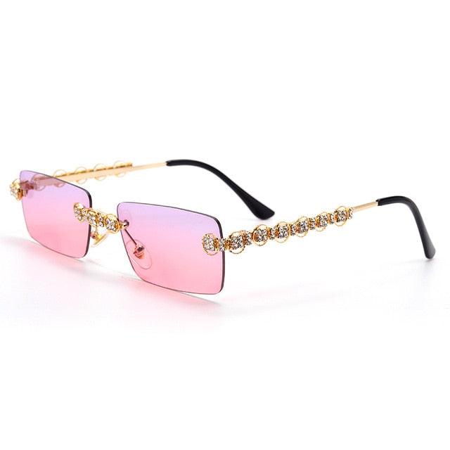 Rimless Diamond Sunglasses - Weekend Shade Sunglasses