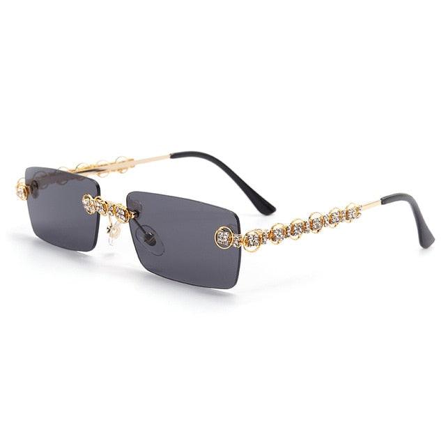 Rimless Diamond Sunglasses - Weekend Shade Sunglasses